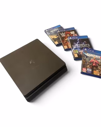 Ps4 slim 1TB - 4 giochi - cavi - controller Ps4
