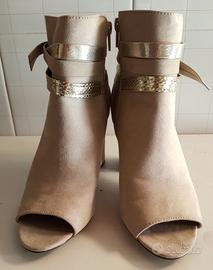 stivaletto primaverile scamosciato beige n⁰37