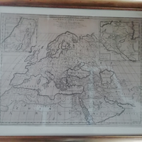 Incisione carta geografica del sacro 1707