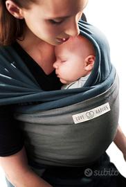 fascia marsupio neonato grigio je porte mon bébé 