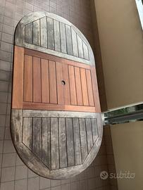 Tavolo in legno da terrazzo/giardino