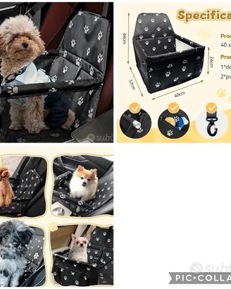 Seggiolino auto per cani