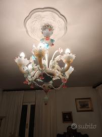 Lampadario artistico in vetro di Murano