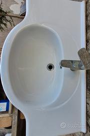 Lavabo ceramica bagno e miscelatore Frattini