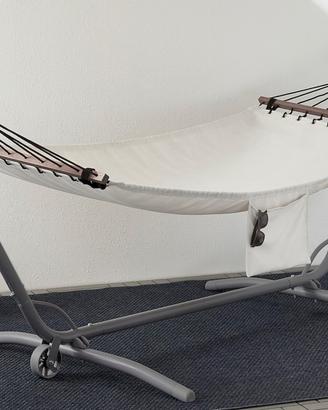 Amaca Ikea in legno con supporto + amaca Decathlon