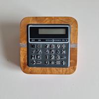 Calcolatrice da scrivania radica / argento anni 80