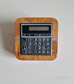 Calcolatrice da scrivania radica / argento anni 80