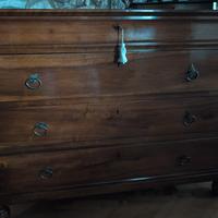 cassettone in noce perfetto 3+1 cassetti '800