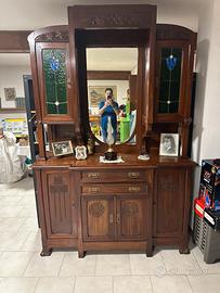 Credenza liberty in mogano anni primi 900