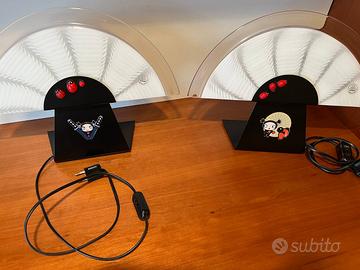 Coppia di lampade con vetro di Murano