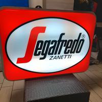 insegna bifacciale caffè Segafredo vintage 