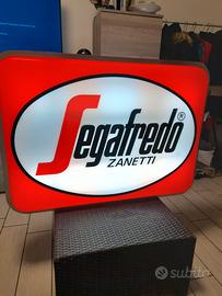 insegna bifacciale caffè Segafredo vintage 