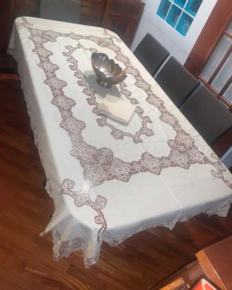 Tovaglia Antica Lino merletto Burano
