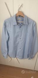 Camicia Burberry celeste e bianca 