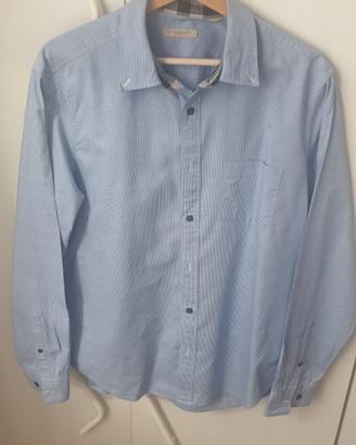 Camicia Burberry celeste e bianca 