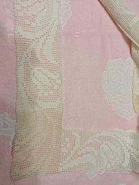 Raro Merletto a Filet Fatto a Mano - Cornice Chius