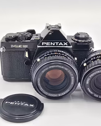 PENTAX MEsuper BLACK REVISIONATA +2 Obbietivi.