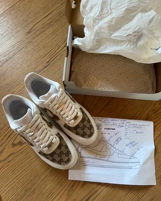 Scarpe nike air force customizzate Gucci 42,5