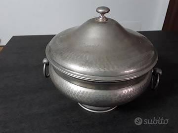 Antico centro tavola in bagno d'argento