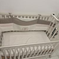 Lettino culla pali bianca+ materassino
