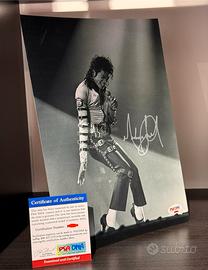 Michael Jackson Signed Foto Thriller COA PSA Pop