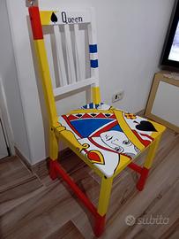 Sedia dipinta a mano