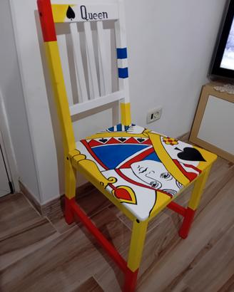 Sedia dipinta a mano