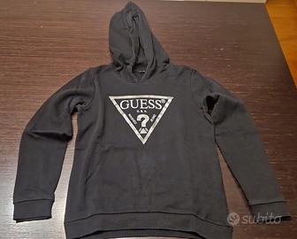 Felpa bimba con cappuccio Guess 10 anni nera