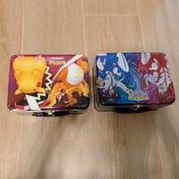 2 scatole in alluminio delle carte Pokemon 