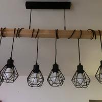 Lampadario a sospensione stile iduatriale