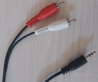 Cavo doppio 1,5 m RCA (M) L+R>JACK (M) stereo 3,5