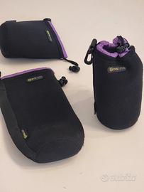 Set 3 custodie Evecase in neoprene per obiettivi 