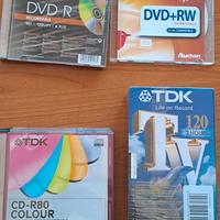 vhs CD dvd+rw dvd-r nuovo in blocco
