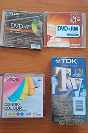 vhs CD dvd+rw dvd-r nuovo in blocco