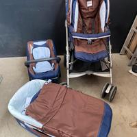 Trio passeggino inglesina con culla e ovetto
