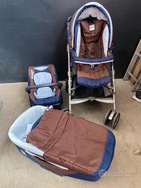 Trio passeggino inglesina con culla e ovetto