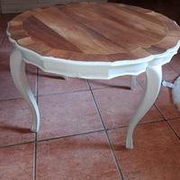 tavolino rotondo shabby chic 
