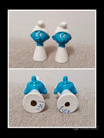 Puffi anni 70 ceramica Capodimonte collezione 