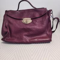 borsa postina 3chic in pelle viola vinaccia