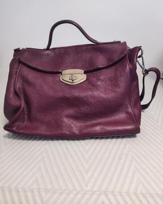 borsa postina 3chic in pelle viola vinaccia
