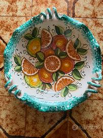 Piatto centro tavola ceramica di Caltagirone