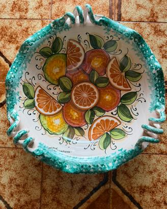 Piatto centro tavola ceramica di Caltagirone