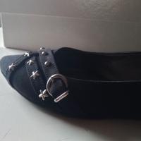 Ballerine Camoscio Nere - n.37 - con dettagli