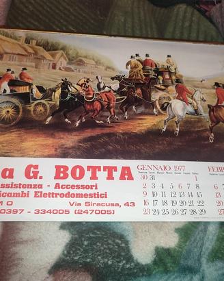 Calendario completo della ditta G. Botta del 1977