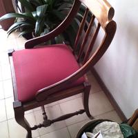 Poltroncine in legno set di sei pezzi