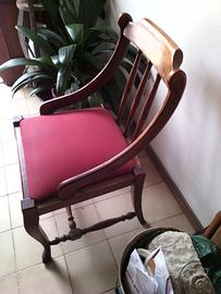 Poltroncine in legno set di sei pezzi