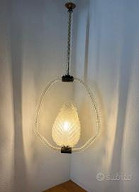 Lampada a sospensione in vetro di Murano