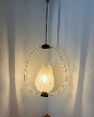 Lampada a sospensione in vetro di Murano