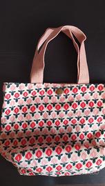 Tote bag - borsa piccola fiori rosa e rossi