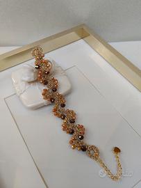 Bracciale uncinetto e perline 